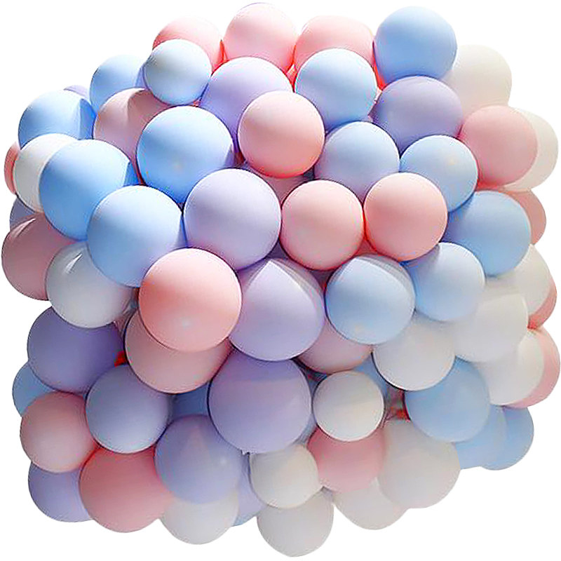 双层气球马卡龙色系蒂芙尼蓝加厚网红生日装饰店铺场景布置100个