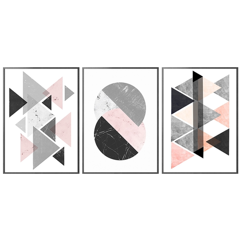 北欧抽象装饰画客厅现代简约几何图形ins风格挂画沙发背景墙墙画