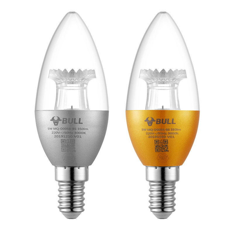 公牛led蜡烛灯泡e14小螺口尖泡3w5w水晶吊灯光源家用超亮节能10只