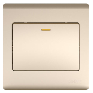 正泰开关插座 new7d香槟色单开一开多控 1开多控面板86型暗装