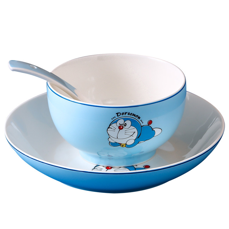 哆啦a梦碗可爱少女心碗单个叮当猫碗机器猫碗卡通儿童陶瓷碗餐具
