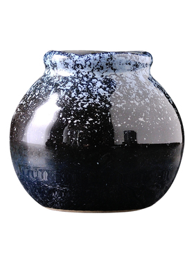 日式黑色陶瓷牙签筒干冰小家用罐子