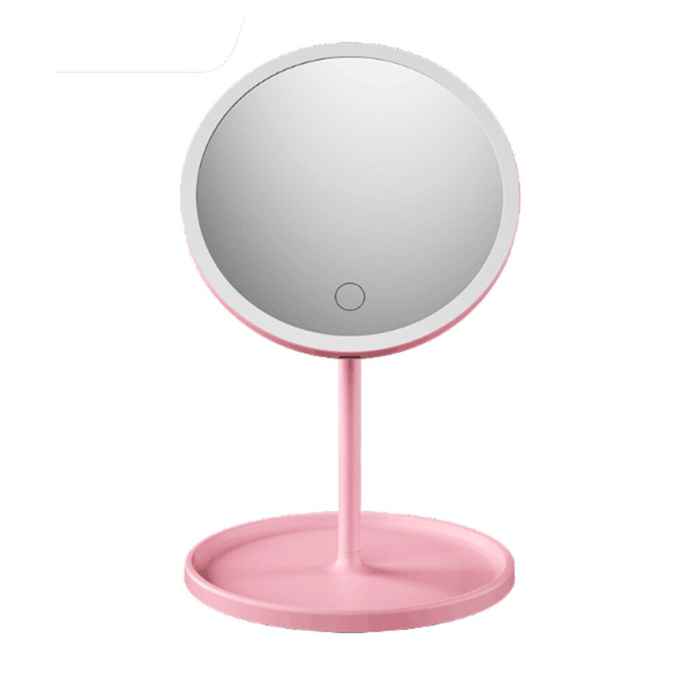 led化妆镜带灯台式学生女补光随身小镜子宿舍桌面折叠便携梳妆镜
