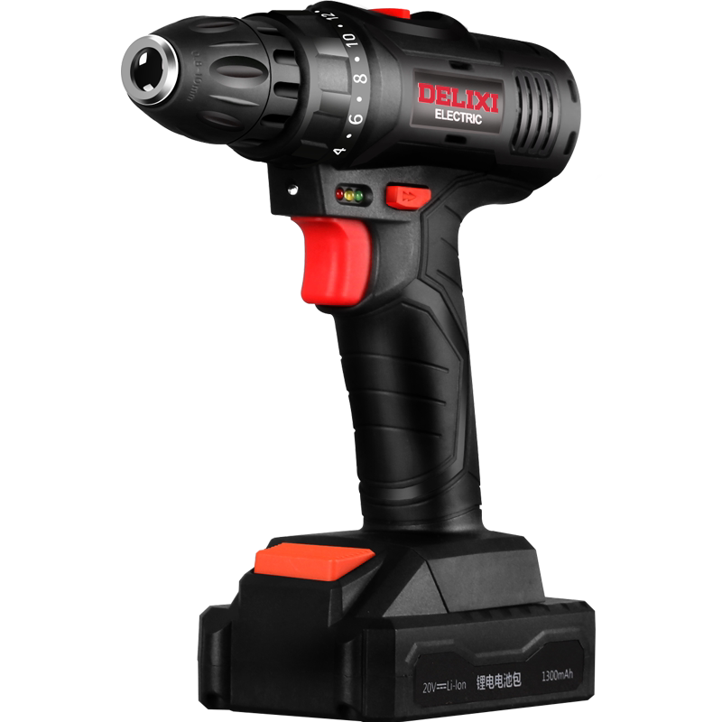 德力西电气锂电钻家用多功能充电式起子手枪钻手电钻电动螺丝刀