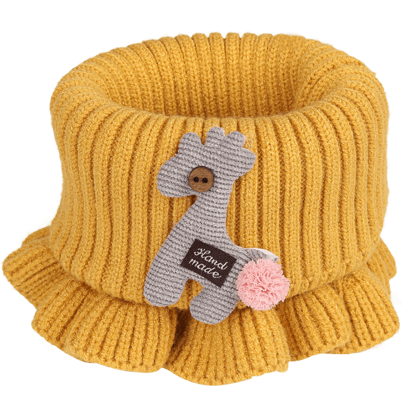 儿童围脖宝宝针织围巾可爱脖套冬季保暖防风男童女童冬季柔软套脖