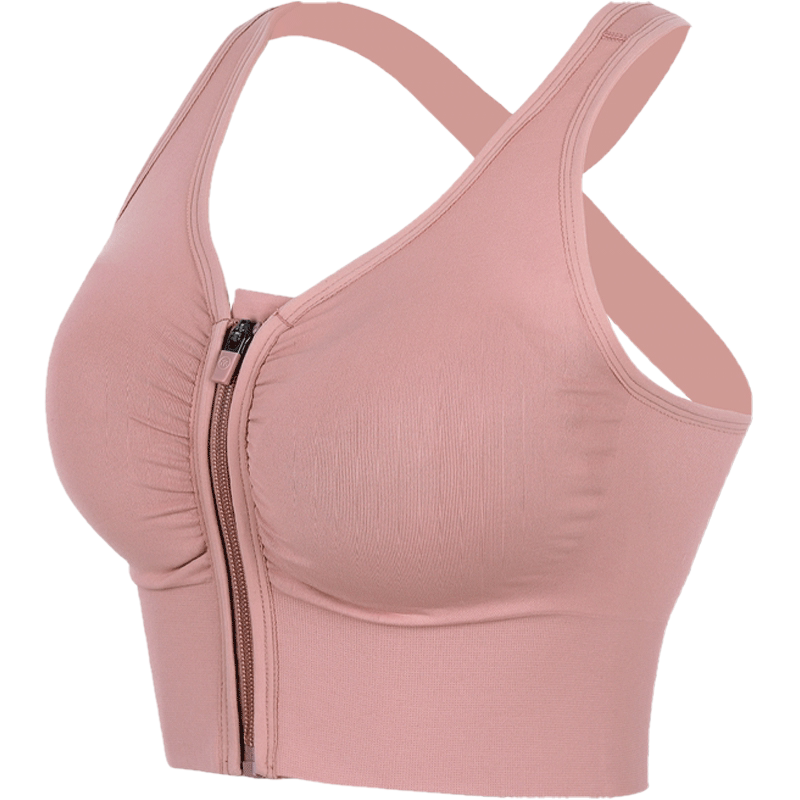 前拉链运动内衣女防震防下垂聚拢定型跑步健身文胸可外穿瑜伽背心