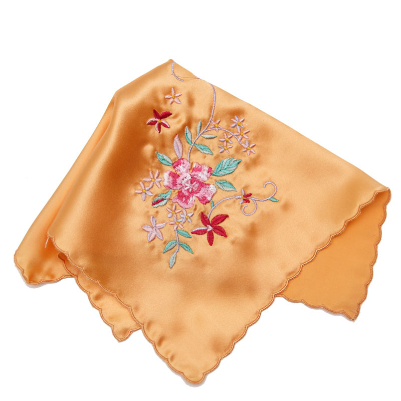 古代汉服婚庆礼品杭州丝绸礼品古风绣花真丝手帕女刺绣小手绢手巾