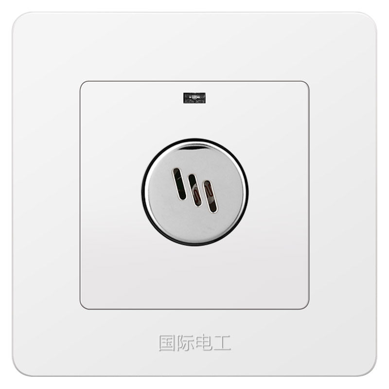 国际电工智能声光控220v自动楼道感应延时二线led声控开关面板 - 国际