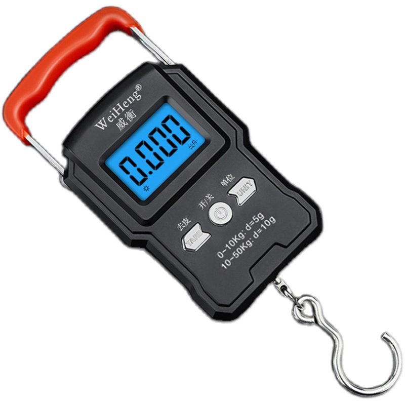 高精度手提电子秤家用弹簧小型便携式迷你称鱼器手拿小巧吊勾小称
