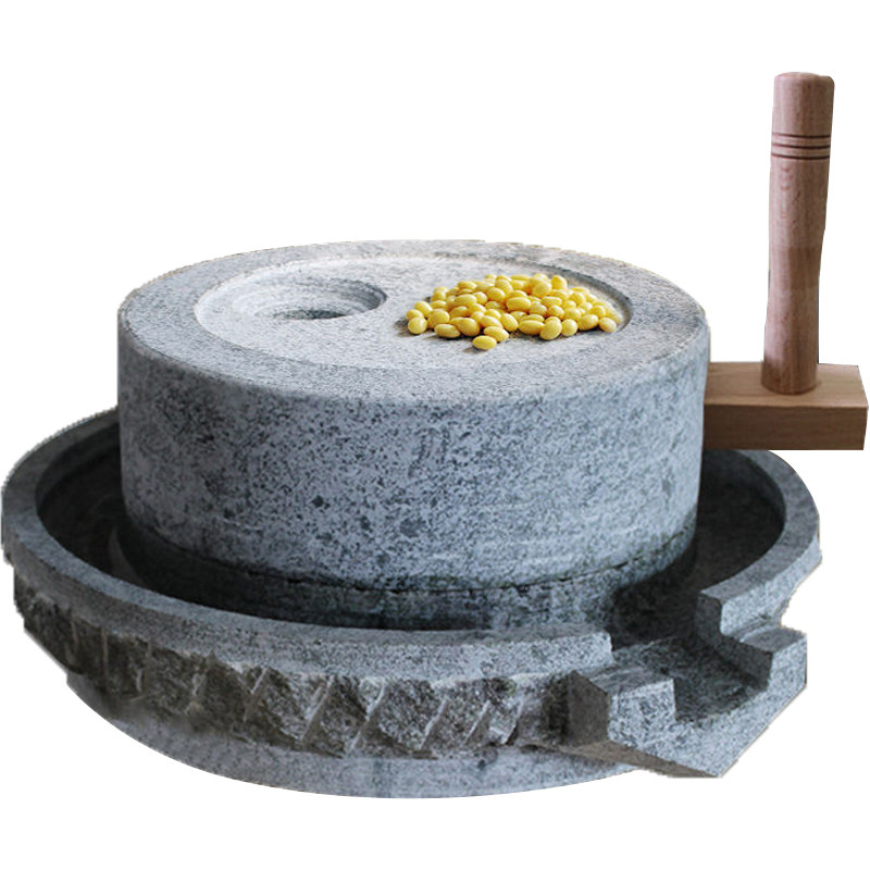 石磨盘小石磨家用手工磨豆浆石磨家用手摇迷你手推石磨磨浆机