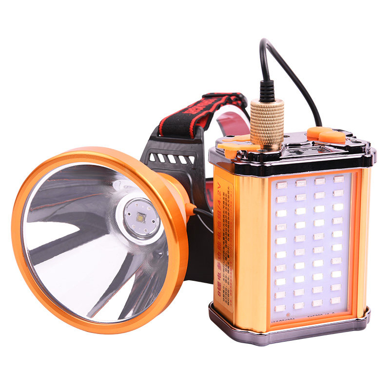 led头灯强光充电超亮远射8000头戴式8锂电激光户外防水矿灯氙气灯