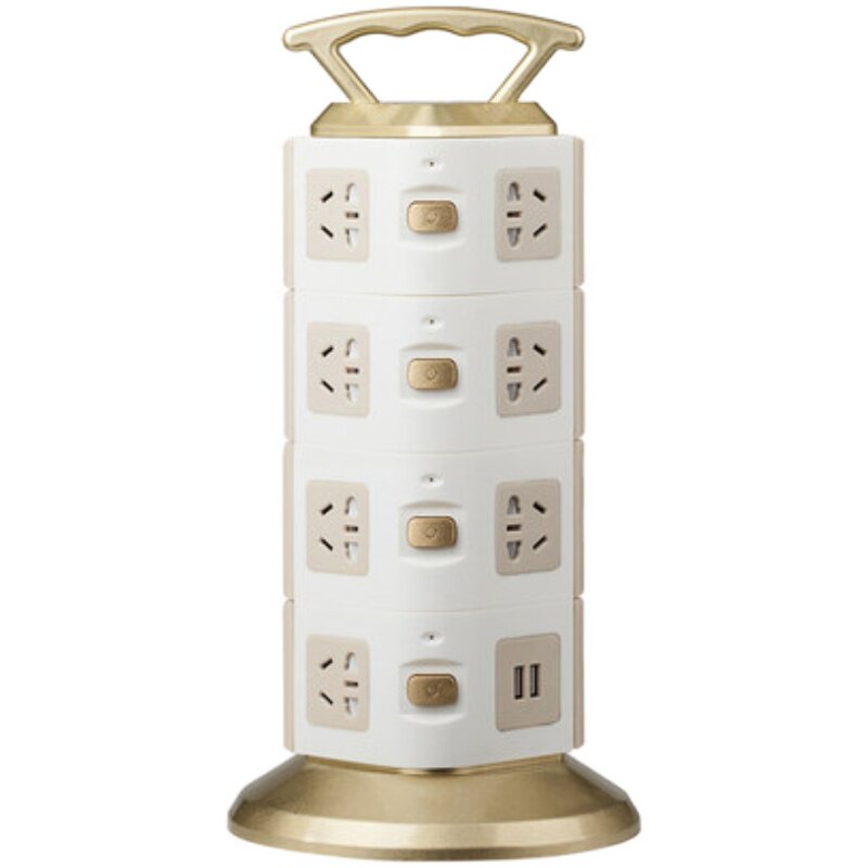 多功能塔型多层立式插座面板多孔带usb接线板立体插排插板创意家用多