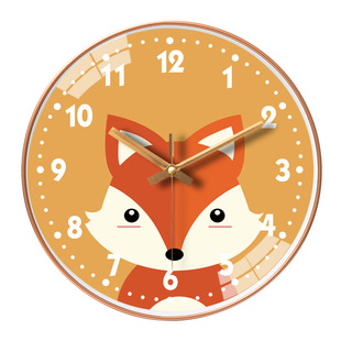 挂钟卡通动物卧室钟表个性创意时钟儿童房石英钟家用客厅简约静音 券