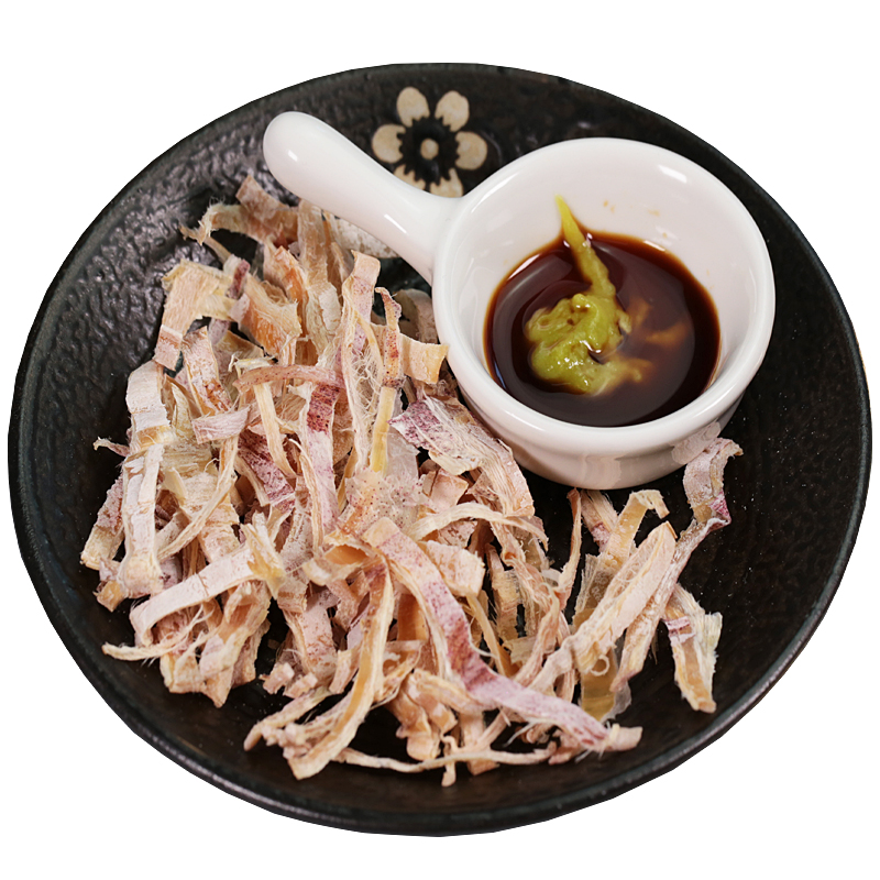 北鱿名渔原味现烤即食鱿鱼干海味零食ktv芥末鱿鱼丝手撕鱿鱼片