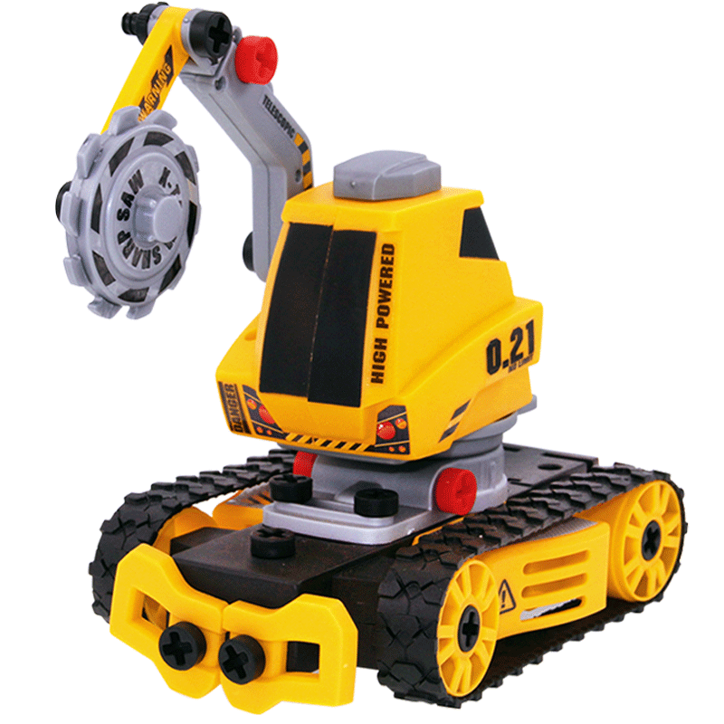 电动拼装儿童玩具挖掘机工程车螺母5合一拆装组合4-6岁男孩挖土