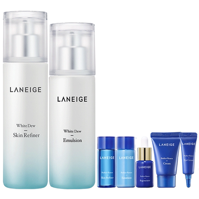 兰芝臻白晶透水乳套装美白淡斑