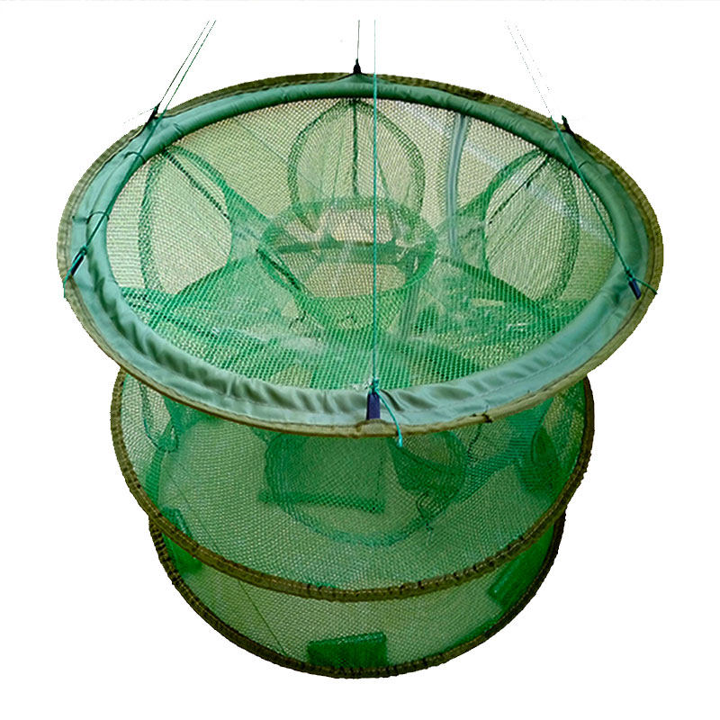 鱼网虾笼折叠抓鱼笼自动捕鱼笼捞鳝泥鳅龙虾网子大号渔网地网圆形