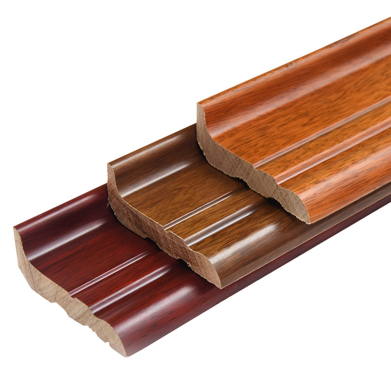 柳树湾 8cm地热l型大盖缝纯实木踢脚线 番龙眼清水漆工艺地脚线