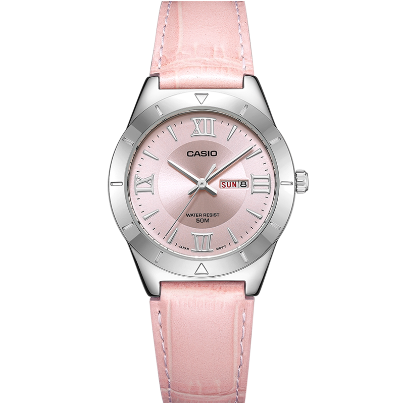 预售卡西欧手表女士casio简约防水学生石英皮带女表ltp-v300l