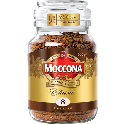 moccona摩可纳8号咖啡馆速溶提神学生低脂 醒脑咖啡粉罐装100g