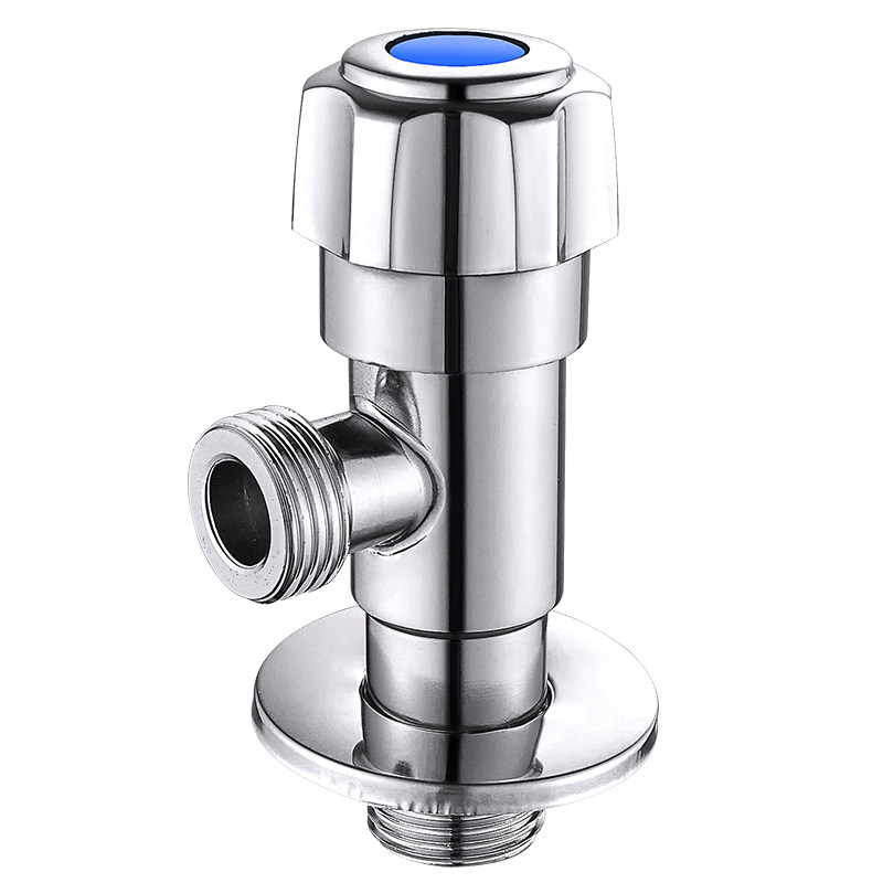 304不锈钢三角阀全铜一进二出冷热水加长加厚热水器马桶通用水阀