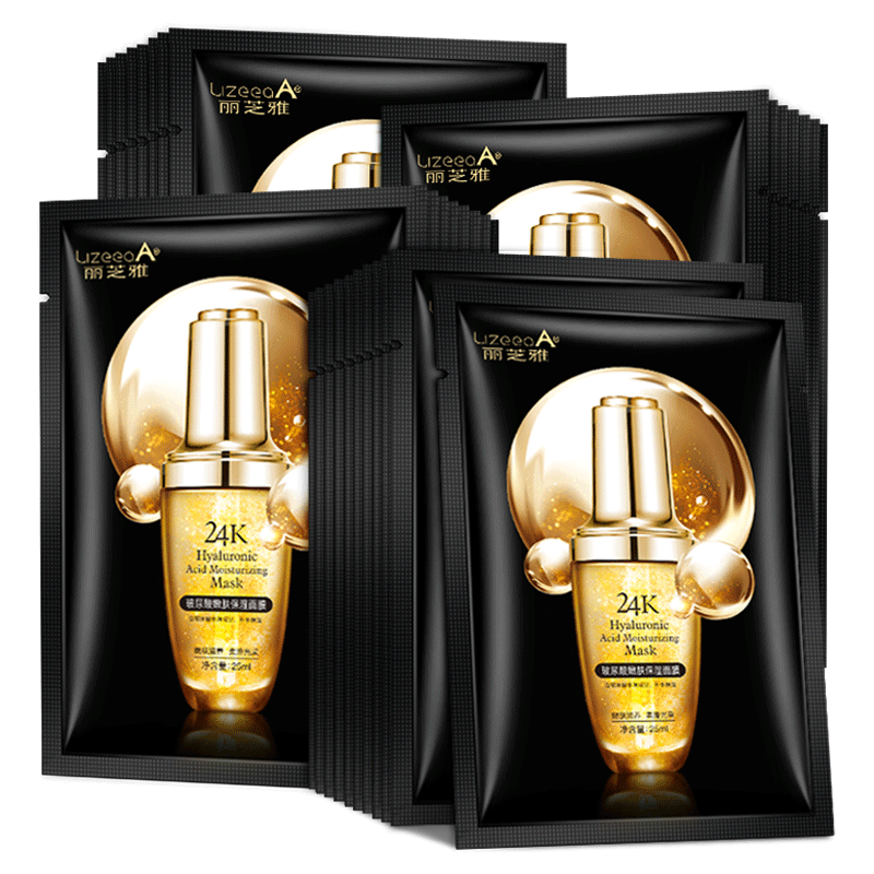 24k黄金面膜玻尿酸补水保湿提亮肤色女男正品专用 - 丽芝雅旗舰店