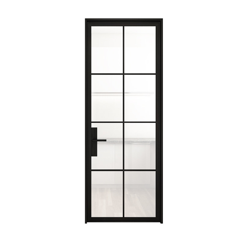 安舍窄边铝框门卫生间门厕所门家用简约极简黑色卫生间门铝镁合金