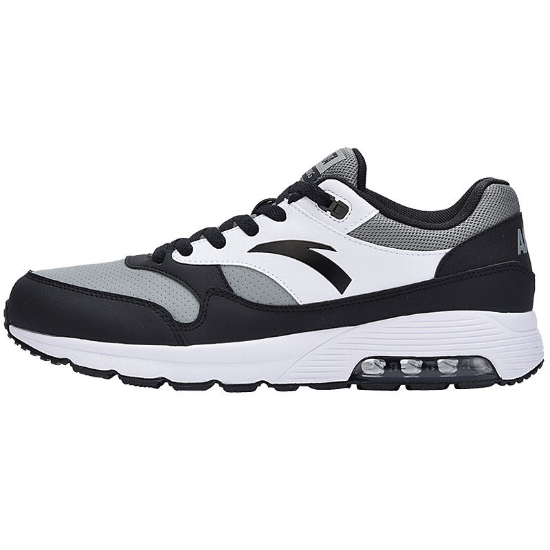 安踏鞋男春秋季运动鞋子男2021新款皮面防水休闲鞋减震气垫跑步鞋