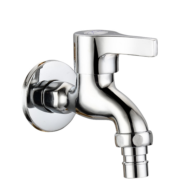 全铜洗衣机水龙头4分单冷快开加长接头拖把池一进二出家用水龙头