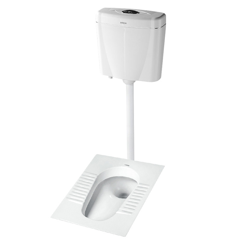 arrow箭牌卫浴蹲便器陶瓷蹲坑蹲厕水箱套装防臭含存水弯大便器