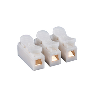 包邮纯铜三位按压式接线端子电线连接器快速接头接线柱ch-3阻燃