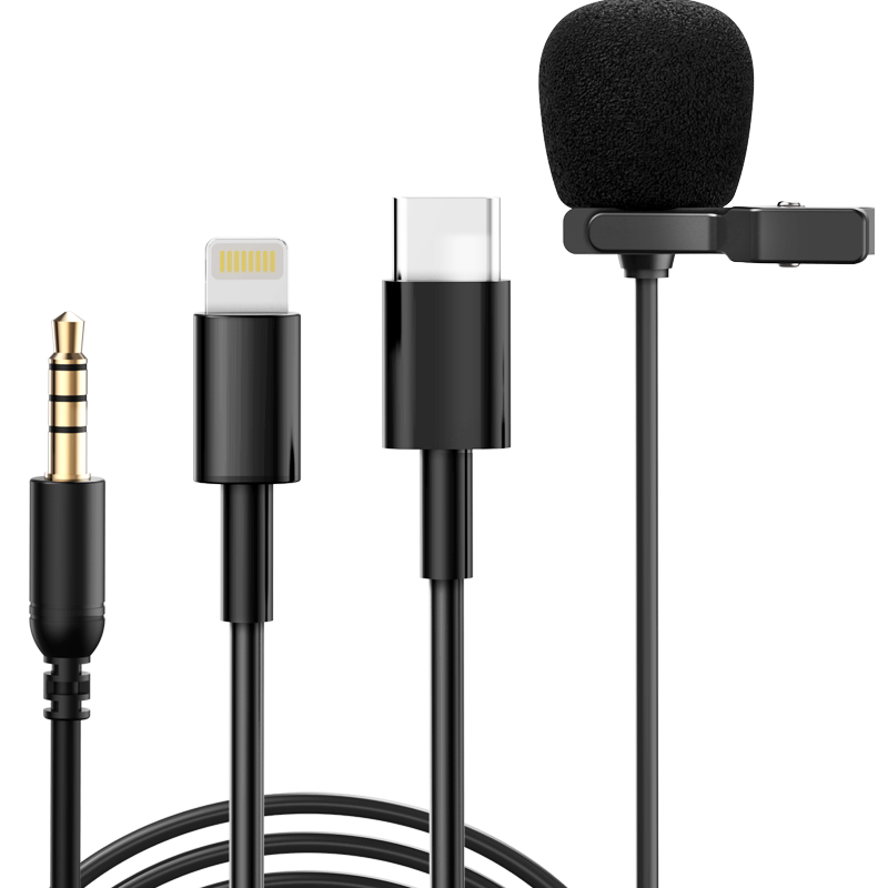 索爱无线领夹式麦克风收音麦手机录音直播专用吃播声控话筒小蜜蜂声卡