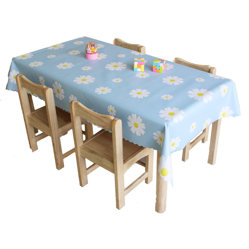 幼儿园专用学生桌布卡通可爱防水防油免洗台布仿布艺餐桌布厚画画