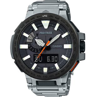 casio卡西欧登山表钛合金太阳能电波男表prx-8000t-7a yt gt行货