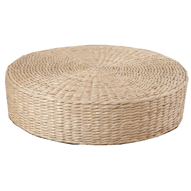 蒲团坐垫草编藤编地上圆形加厚草垫子榻榻米飘窗地板日式打坐家用