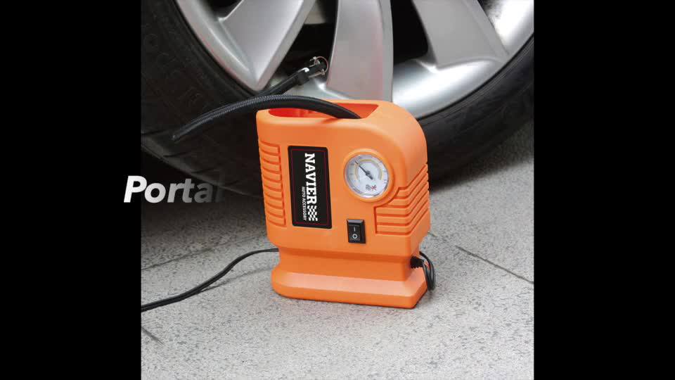 机械12 v 便携式汽车/自行车轮胎空气压缩机电动轮胎充气机