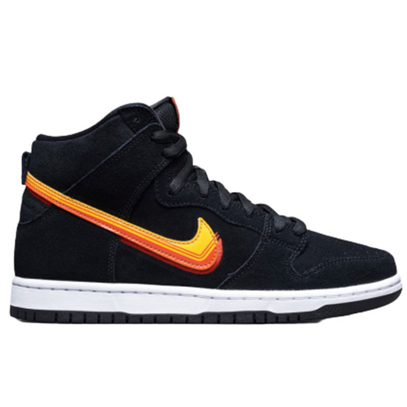 nike sb dunk high公路旅行黑黄钩男女高帮休闲滑板鞋bq6826-003