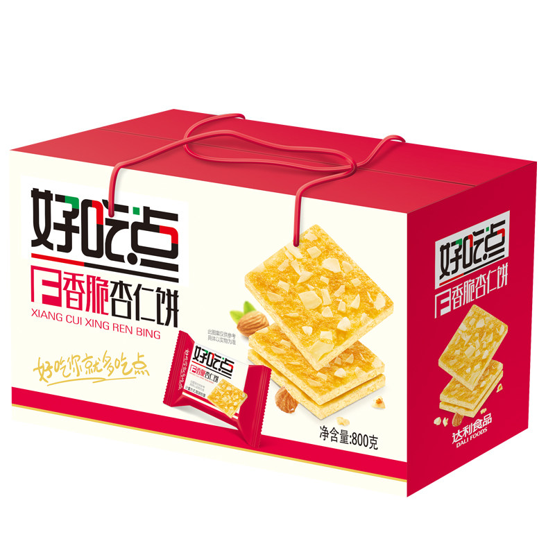 达利园好吃点800g4盒整箱礼盒早餐果仁饼干多口味休闲零食品点心