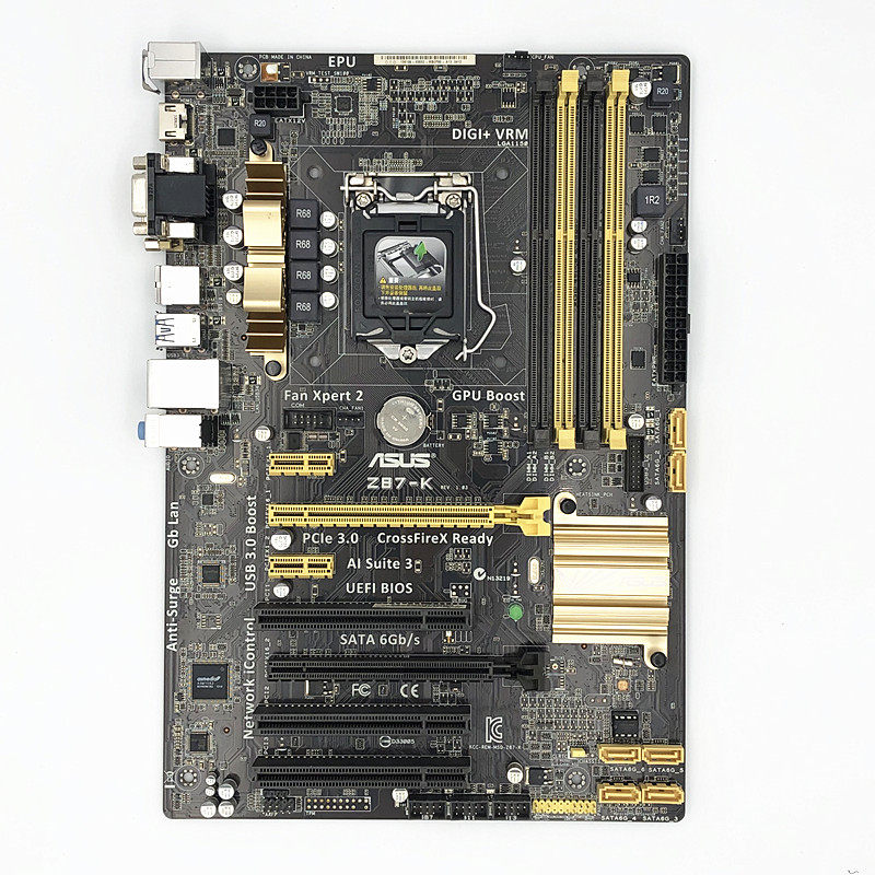 一年包换 库存新 asus/华硕 z87-k 1150主板 四代主板 支持4790k