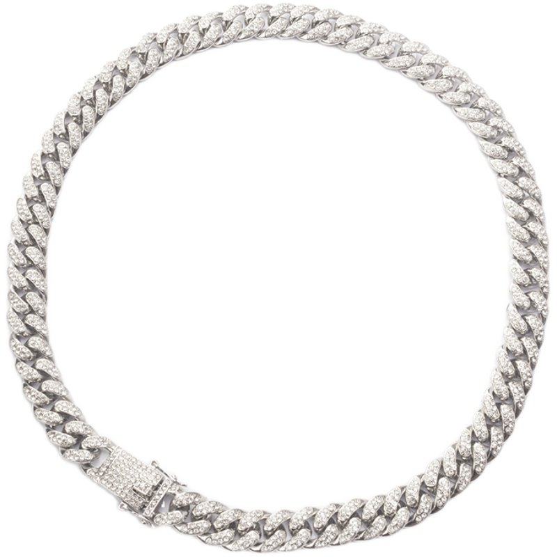 maskedfoxes街头古巴链满钻男士粗款欧美ins网红嘻哈镶钻潮项链