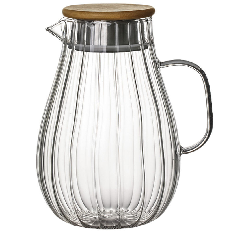 冷水壶玻璃轻奢凉白开家用大容量扎壶北欧风凉水壶水杯套装 - 艾尚悠
