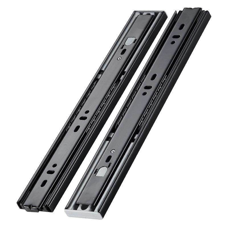 免装拉手抽屉轨道三节轨按弹触碰静音导轨道轨反弹按压式滑轨滑道