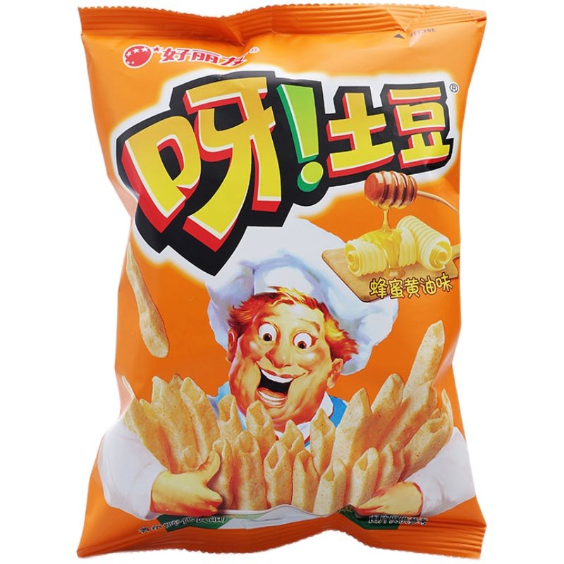 好丽友呀!土豆蜂蜜黄油味40g膨化零食办公薯片网红食品小吃休闲