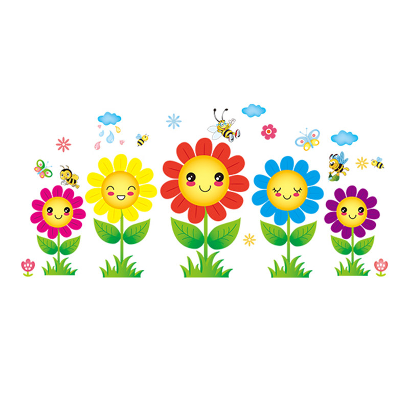 创意幼儿园贴画双面防水防晒窗户玻璃贴卡通玻璃贴纸窗贴墙贴门贴