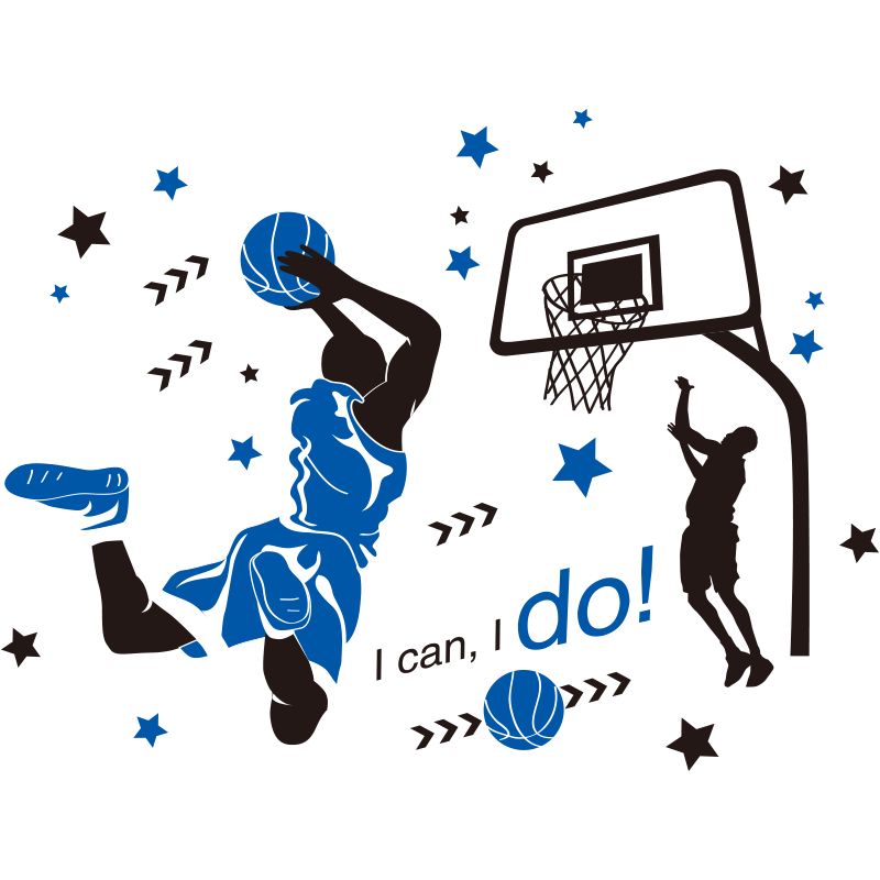 男生篮球墙贴纸励志卧室房间床头背景墙面装饰贴画壁纸自粘海报纸