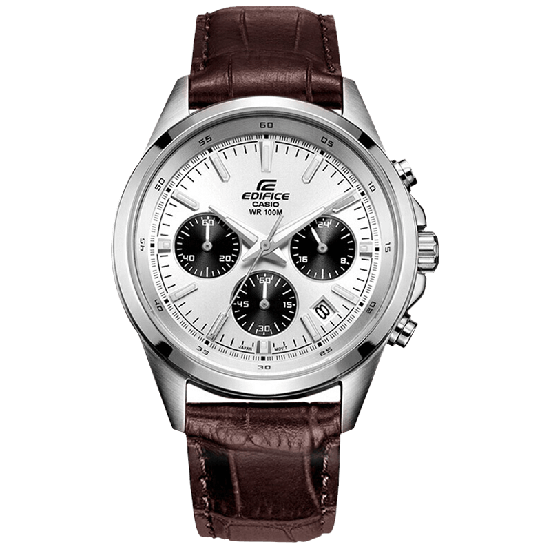casio卡西欧手表男edifice正品商务简约三眼防水石英男表mth-5001
