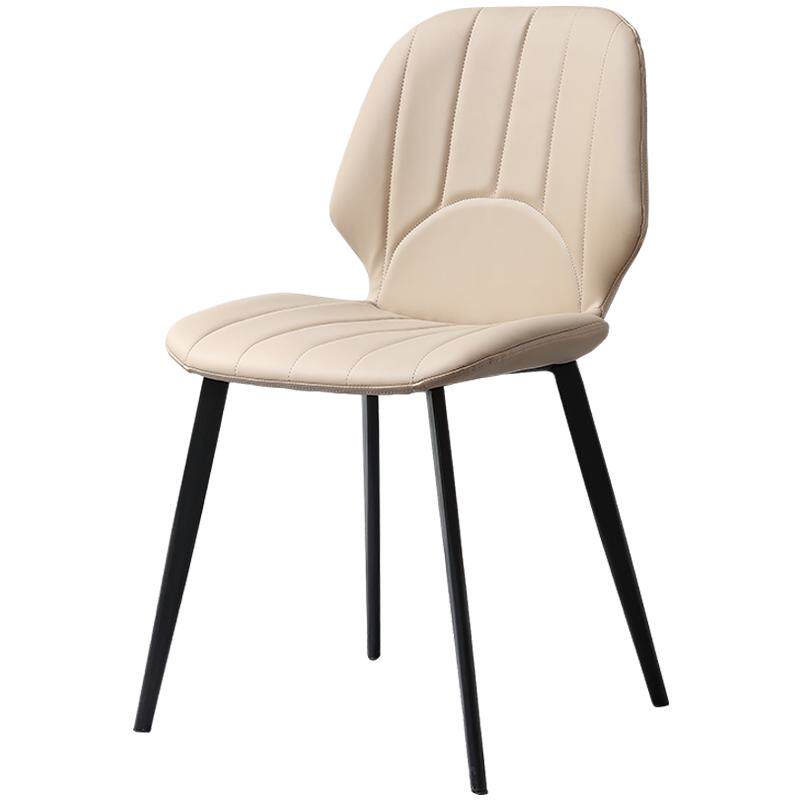 意式极简餐椅家用现代简约设计师科技布椅子北欧真皮靠背餐桌椅 - 澳