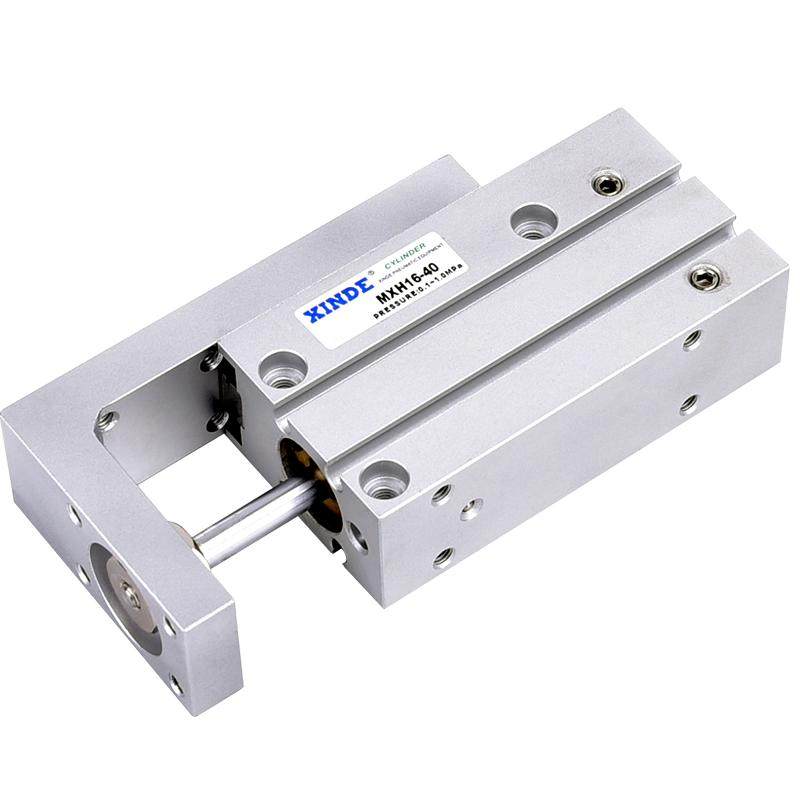 小型精密导轨滑台气缸hlh/mxh6/10/16/20-5x10*15x20x25x40x50x60