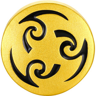 周六福黄金转运珠男3d硬金图腾手绳手串定价混沌系列手链手饰 券