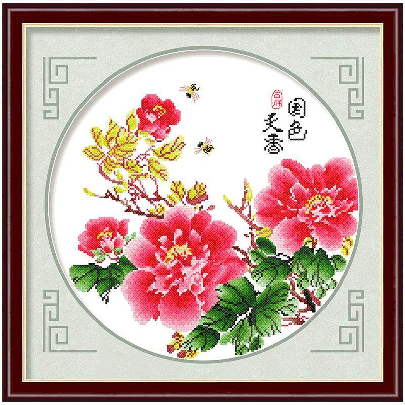 花开富贵十字绣牡丹小幅手工客厅卧室花卉2021新款线绣小件自己绣